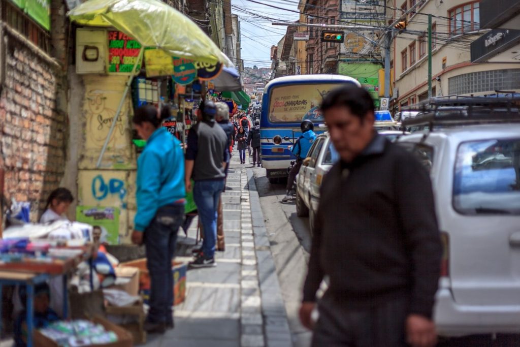 Una calle de La Paz